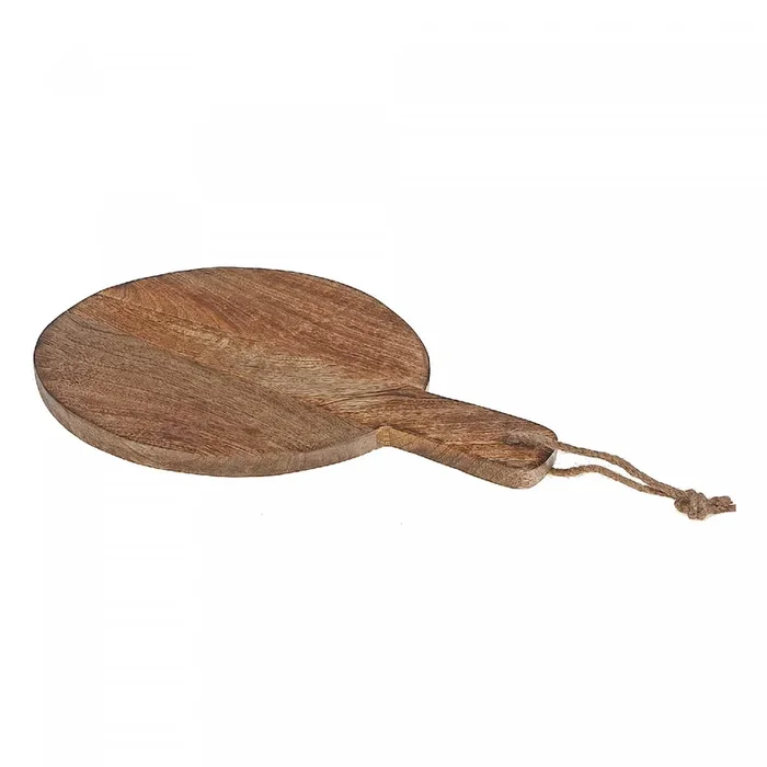Mango Wood Round Paddle Board Dinnerware|Plateau de service rond en forme de pagaie en manguier