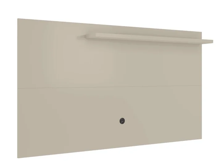 Manhattan Comfort Liberty Mid-Century Modern TV Panel with Overhead Decor Shelf – Off White|Panneau pour téléviseur Liberty de Manhattan Comfort de style moderne du milieu du 20e siècle avec tablette décorative en hauteur – blanc cassé