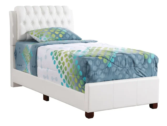 Marilla White Youth Upholstered Bed