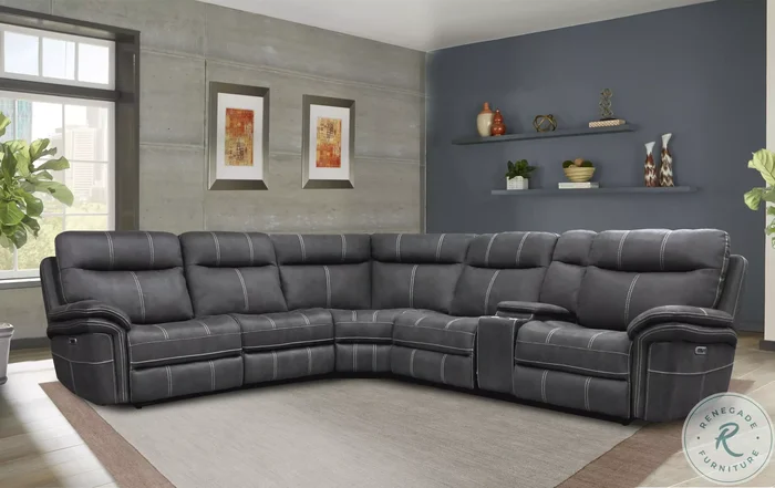 Mason Charcoal Modular Power Reclining Sectional