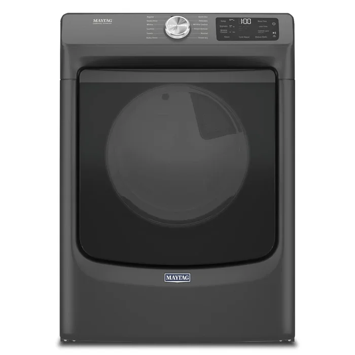Maytag 7.3 Cu. Ft. Electric Dryer with Steam – Volcano Black – Stackable – YMED6630MBK | Sécheuse électrique Maytag de 7,3 pi³ avec vapeur – noir volcan – superposable – YMED6630MBK