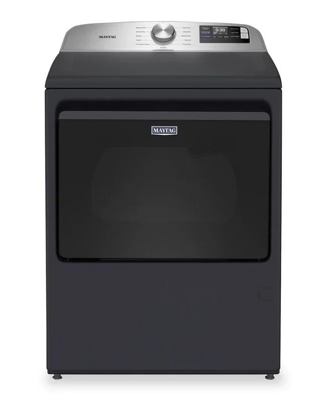 Maytag 7.4 Cu. Ft. Electric Dryer – Midnight Steel – YMED6205RF | Sécheuse électrique Maytag de 7,4 pi³ – acier minuit – YMED6205RF