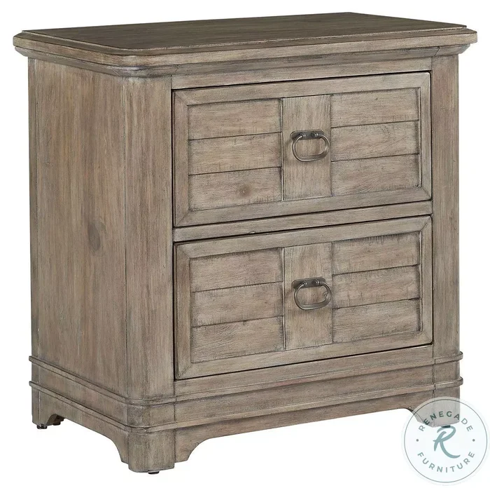 Meadowbrook Sand 2 Drawer Nightstand