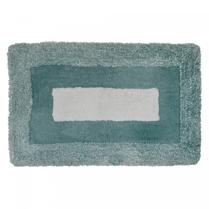 Microfibre Border Bathmat Blue 20 x 32 Bathmat|Tapis de salle de bain à bordure en microfibre bleue 20 x 32