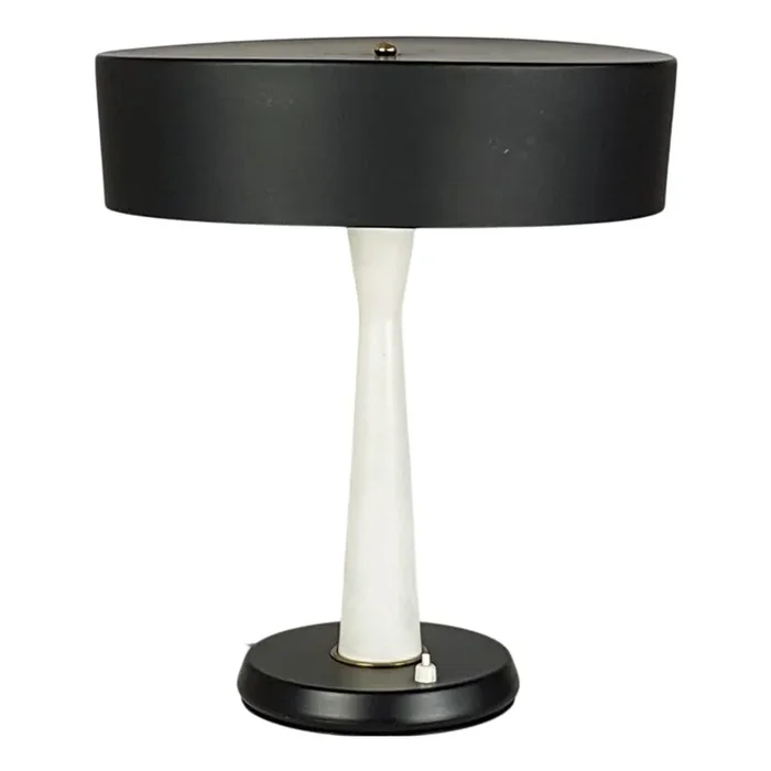 Mid-Century Modern Italian Metal and Brass Table Lamp, 1950s