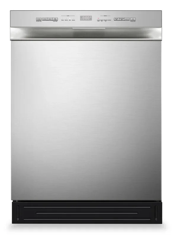Midea 24″ Front-Control Dishwasher with Interior Light – MDF24P2BST | Lave-vaisselle Midea de 24 po avec commandes à l’avant et éclairage intérieur – MDF24P2BST | MDF24P2T