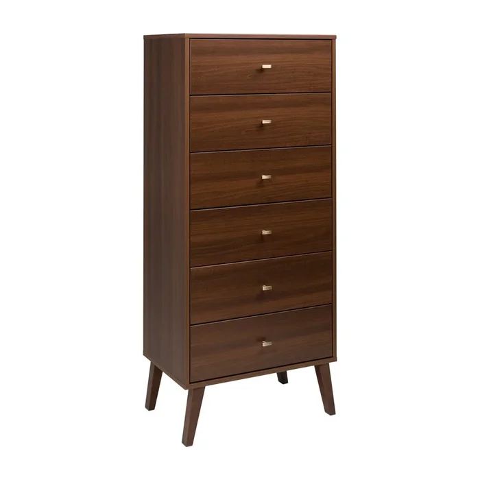 Milo Tall 6-Drawer Chest – Cherry|Commode verticale haute Milo à 6 tiroirs – cerisier