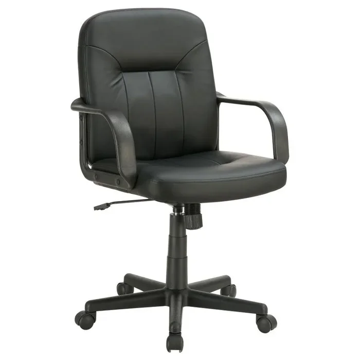Minato – Upholstered Adjustable Home Office Desk Chair – Black