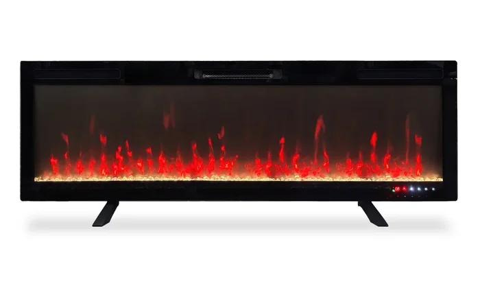 Mirage 60″ Modern Electric Fireplace – Black | Foyer électrique moderne Mirage de 60 po – noir