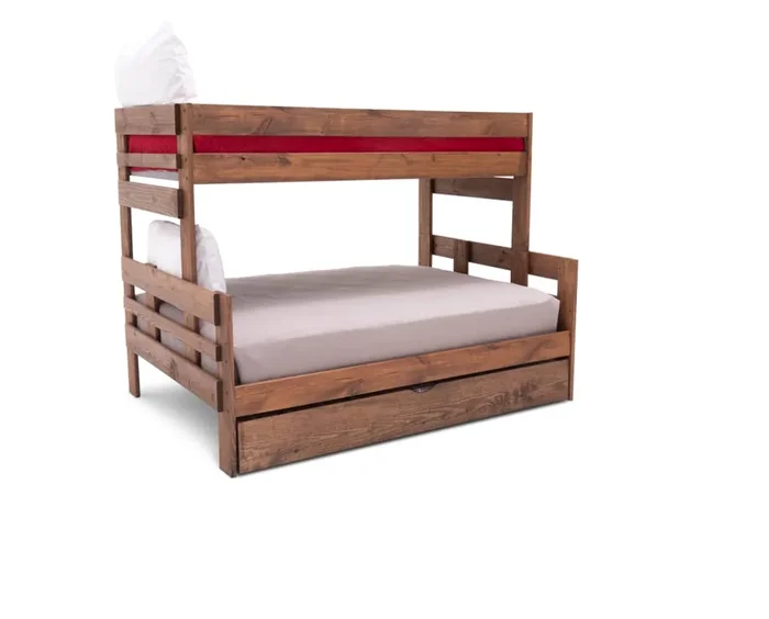 Moab Twin-Full Bunk Bed with Twin Trundle and Mattress