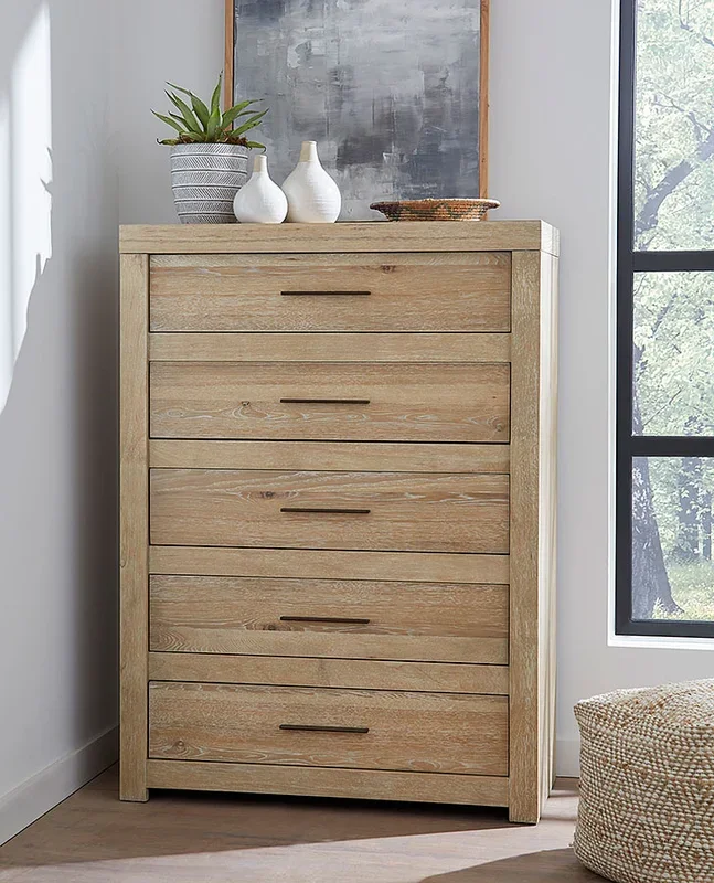 Modern Loft 5 Drawer Chest (Modern Khaki)