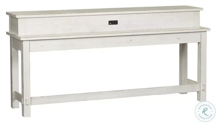 Modern Rustic Haven Heavy Distressing White Console Table