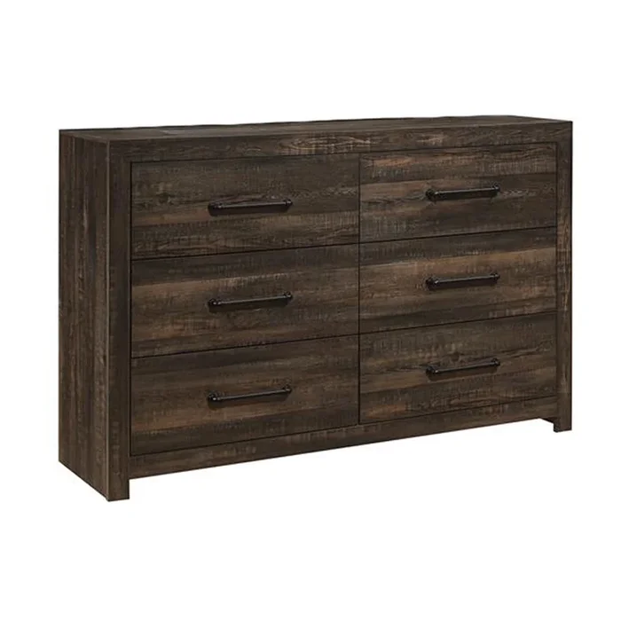 Monica – Dresser With Spacious Drawers Bar Handles – Dark Oak