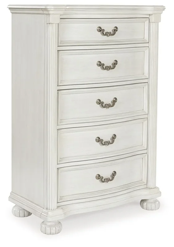 Montelaine – Five Drawer Chest – Antique White