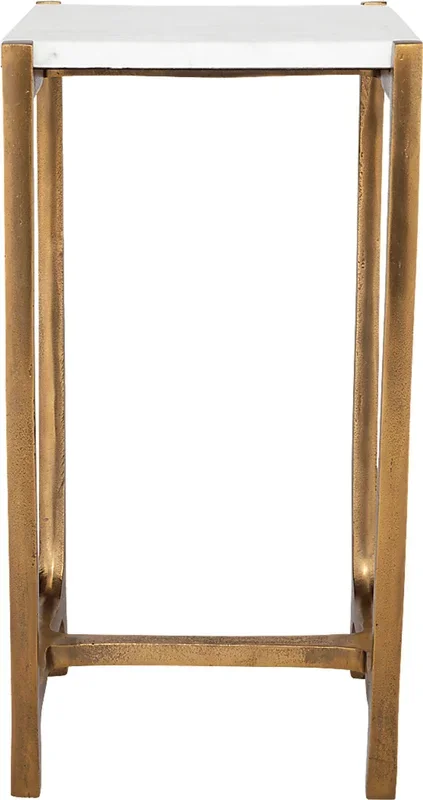 Naira White Accent Table