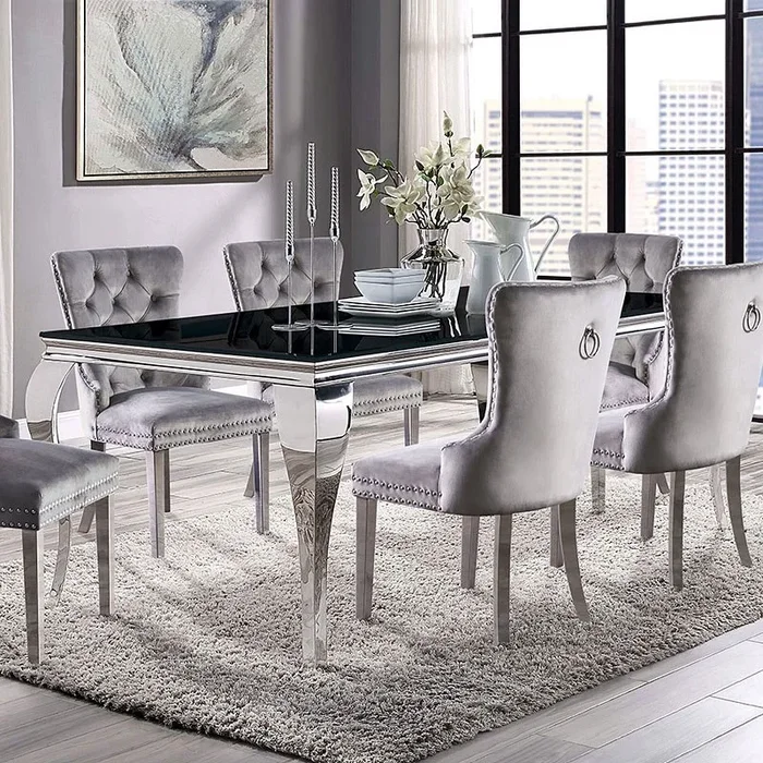 Neuveville Dining Table (Black and Chrome)