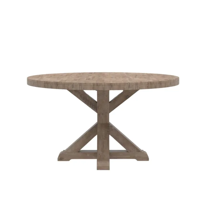 Newberry 54″ Round Dining Table – Weathered Natural