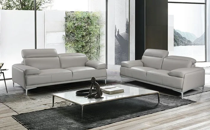 Nicolo Living Room Set (Light Grey)