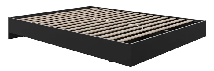 Nordika Full Platform Bed – Black | Lit plateforme double Nordika – noir | D08HHLMB