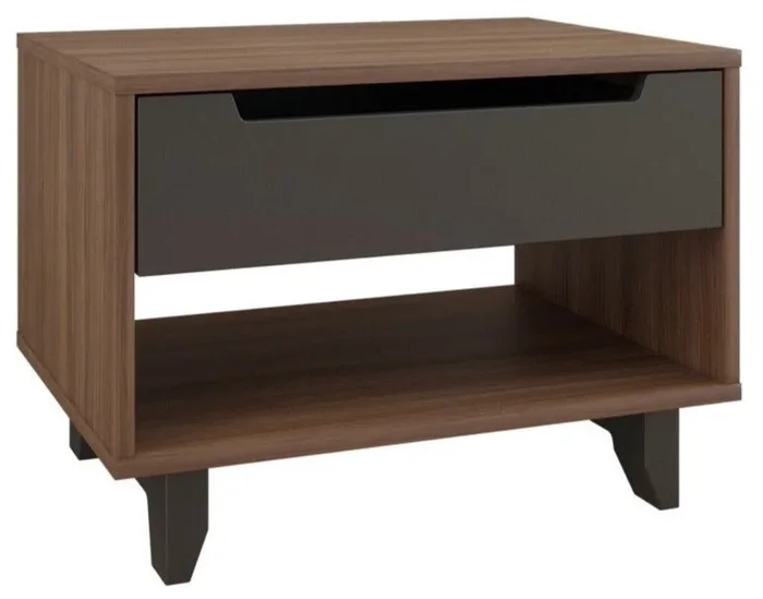Nordika Nightstand – Walnut | Table de nuit Nordika – noisette | D08HKX4L