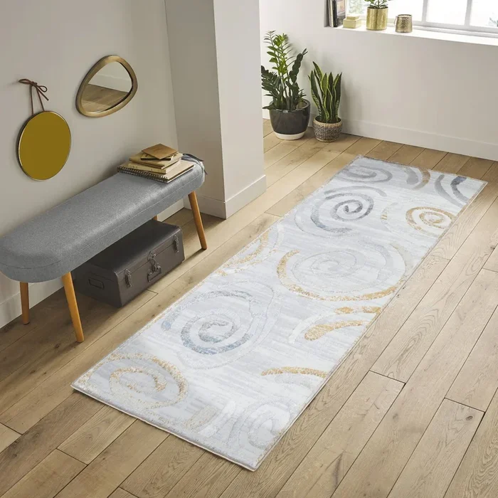 Nova – 2’7″ X 7′ Area Rug – Multi / White