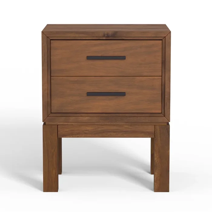 Nova Two Drawer Nightstand – Honey Maple