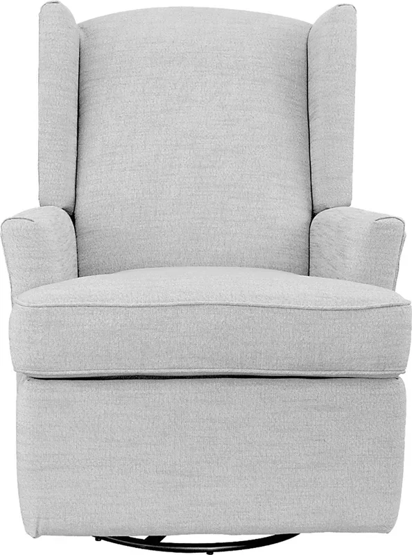 Nursery Alondria Light Gray Swivel Recliner