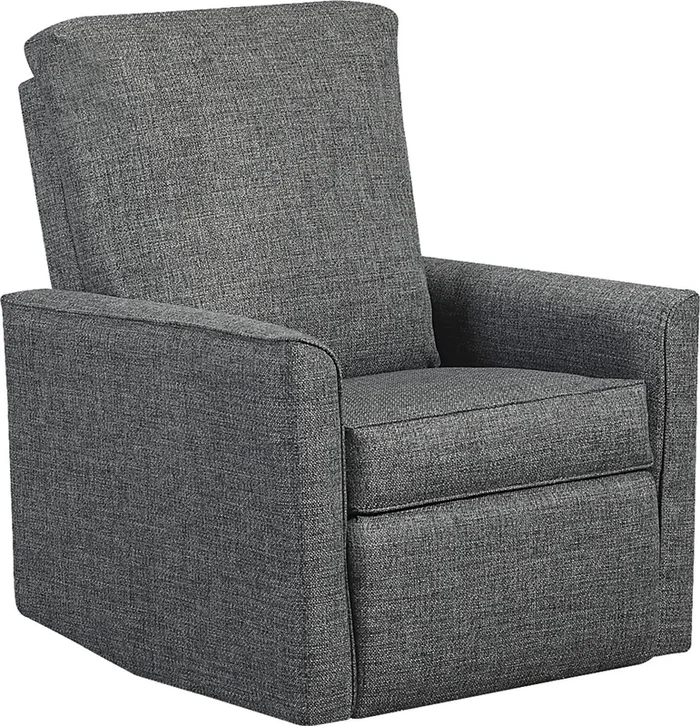 Nursery Cosonee Dark Gray Swivel Recliner