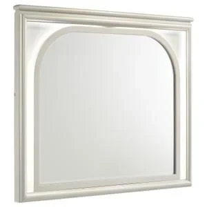 Olivia LED Dresser Mirror Pearl White