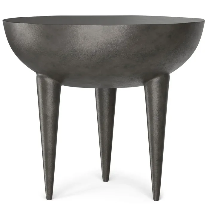 Otto – Cast Aluminum Side Table – Black