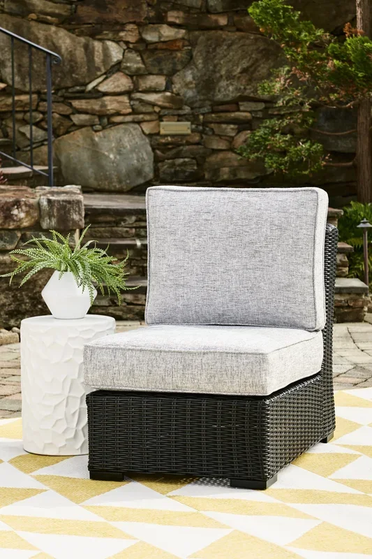 Outdoor Armless Chair With Cushion