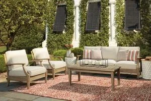 Outdoor Sofa With 2 Lounge Chairs