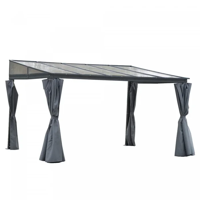 Outsunny 10′ X 13′ Outdoor Hardtop Pergola Pc Roof Gazebo Party Tent Garden Sun Shelter Waterproof A|Outsunny 13′ X 9,5′ Pergola A Toit Rigide Exterieur Pc Toit Gazebo Tente De Fete Jardin Abri De Sole