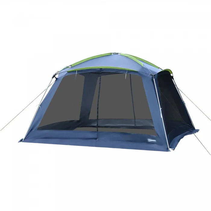 Outsunny 12′ X12′ X 7′ 5-8 Persons Portable Outdoor Camping Tent Water Resistant Shelter Hiking Pop |Outsunny 12’x12’x7′ 5-8 Personnes Tente De Camping En Plein Air Portable Abri Resistant A L’eau Rand