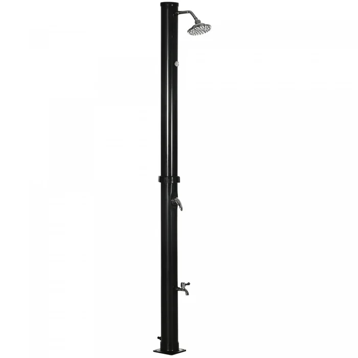 Outsunny 5.3 Gallons Solar Shower, Outdoor Shower For Backyard, Black