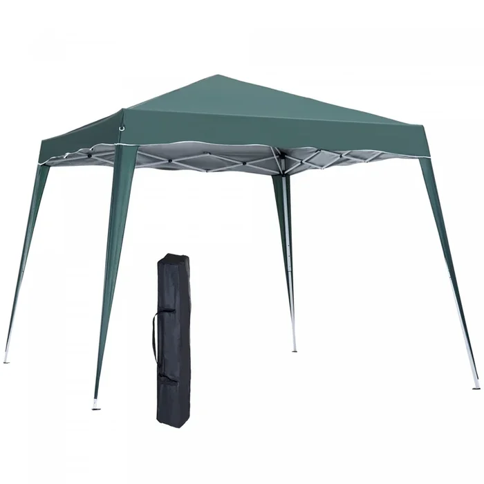 Outsunny 8′ X 8′ Pop Up Canopy Foldable Outdoor Canopy Tent W/ Bag, Green
