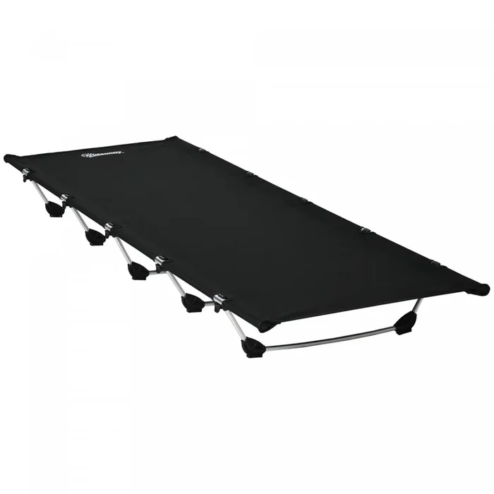 Outsunny Lightweight Camping Cot, Aluminium Folding Bed With Carry Bag