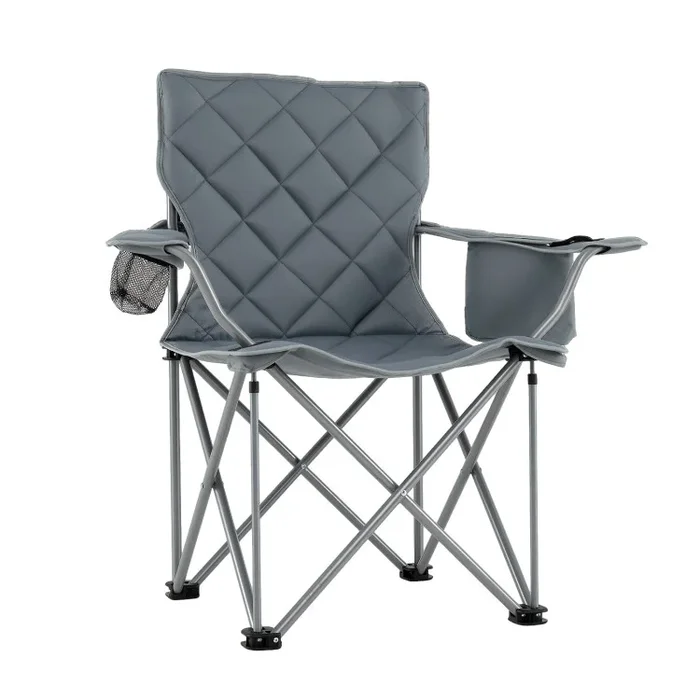 Oversized Camping Chairs Outdoor Folding Chair with Cooler Pouch and Cup Holder