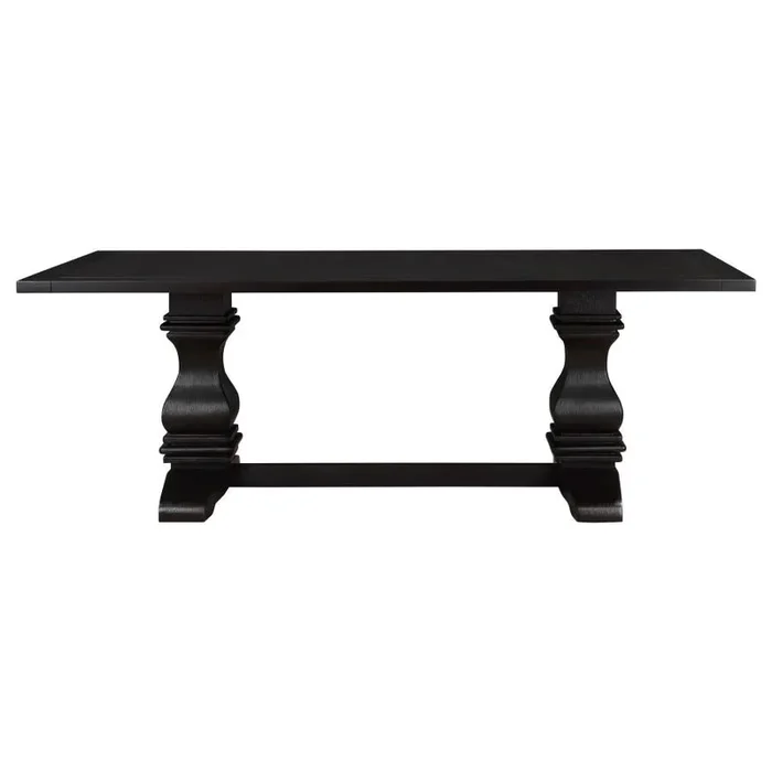 Parkins Double Pedestal Dining Table – Rustic Espresso