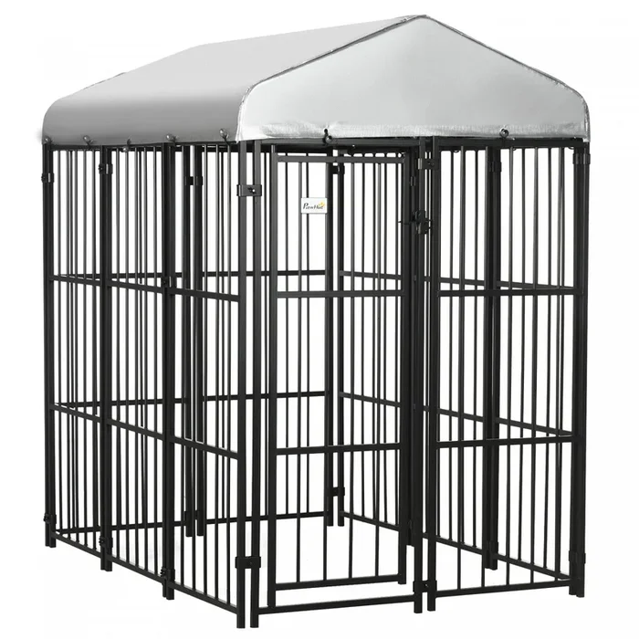 Pawhut 6 X 4 X 6ft Dog Kennel For Medium And Large Dogs, Outdoor Dog Playpen House With Uv-resistant|Pawhut Niche Pour Chien De 6′ X 4′, Parc D’exterieur Pour Chien Avec Auvent Impermeable Et Resistant