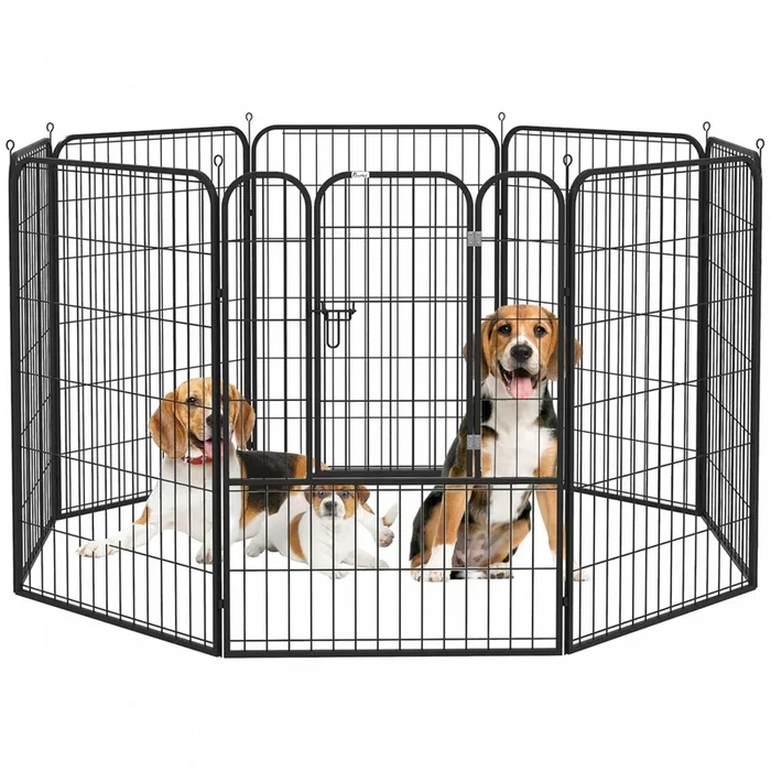 Pawhut 8 Panel Pet Playpen Play Yard Fence Home Diy Heavy-duty Metal Foldable Indoor Outdoor 31″ X 3|Pawhut Heavy Duty Dog Pet Puppy Metal Play Pen Lapin Pig Hutch Run Enclos Pliable Noir 31 “x 39.25”
