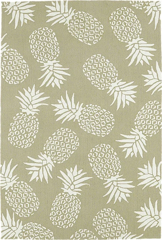 Pineapple Paradise Brown 3′ x 5′ Indoor/Outdoor Rug