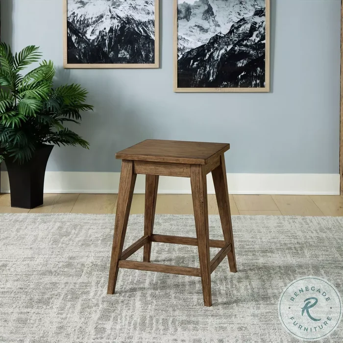 Pinebrook Ridge Weathered Toffee Console Stool
