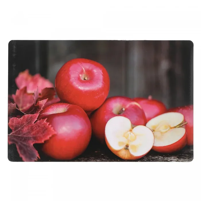 Plastic Placemat Fresh Apples – Set of 12|Napperon en plastique avec une image de pommes fraîches – ensemble de 12