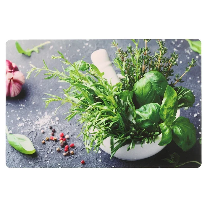 Plastic Placemat Mortar and Pestle – Set of 12|Napperon en plastique avec une image d’un mortier et d’un pilon – ensemble de 12