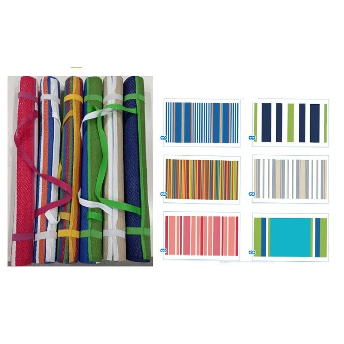 Polyweave Beach Mat 2.5′ x 6′ – Set of 6|Tapis de plage 2,5 po x 6 po en fils plastiques tissés – ensemble de 6