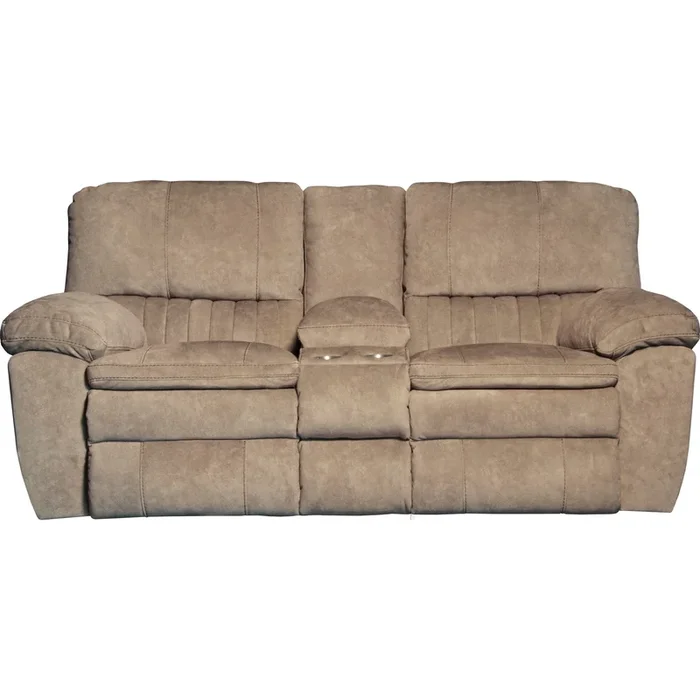 Power Lay Flat Reclining Console Loveseat