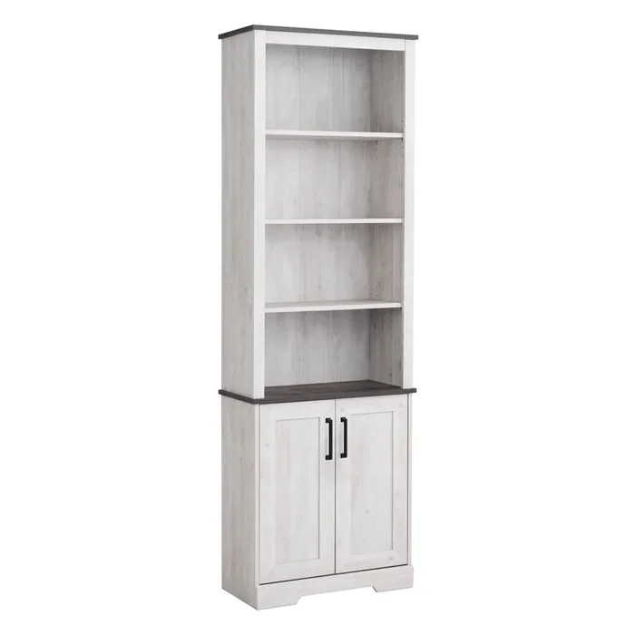 Prepac Rustic Ridge Bookcase – Washed White|Bibliothèque Rustic Ridge de Prepac – blanc délavé