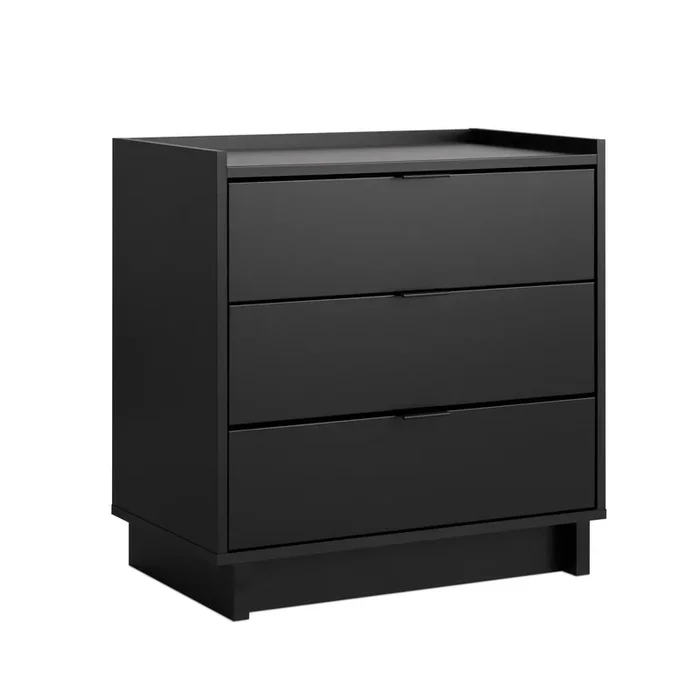 Prepac Simply Modern 26.5″ 3-Drawer Nightstand – Black|Table de nuit Simply Modern de Prepac de 26,5 po à 3 tiroirs – noire