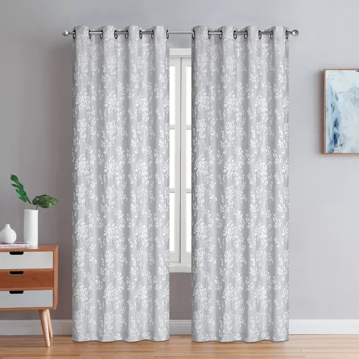 Preston Grommet Pair of Grey Curtain Panels – 54×95|Paire de panneaux de rideaux gris à oeillets Preston – 54×95|D2584JW2